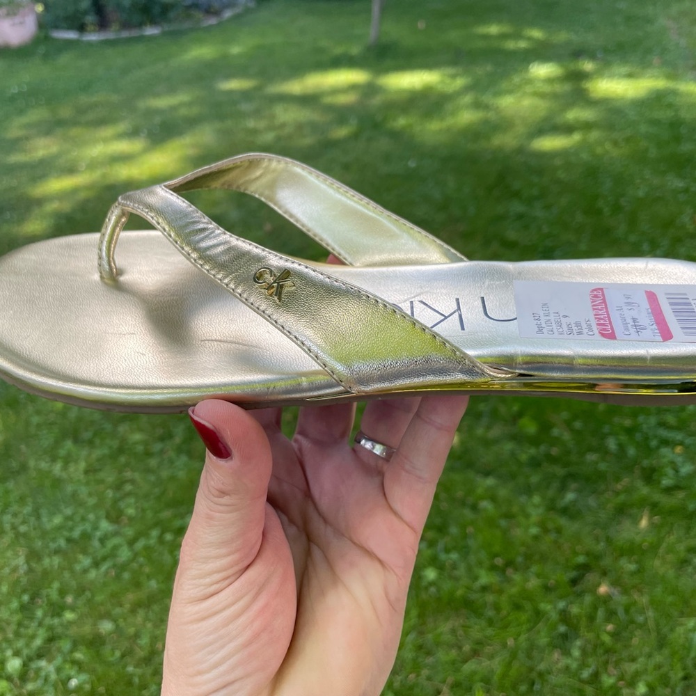 Calvin  Klein sandals, gold color…